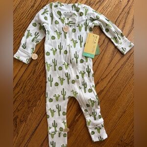 NWT 6-9 mos Monica + Andy cactus organic cotton convertible footie